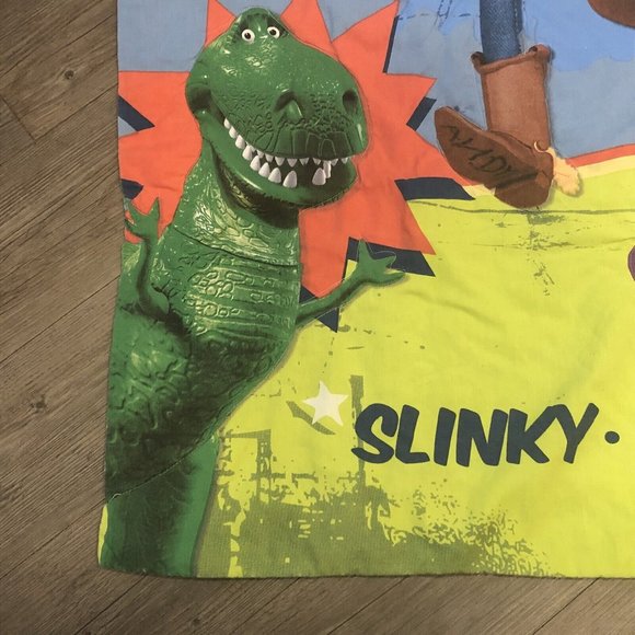 Disney Toy Story In 3-D Buzz Lightyear Woody Rex Comforter Blanket 40 x 53.5” - Picture 4 of 12